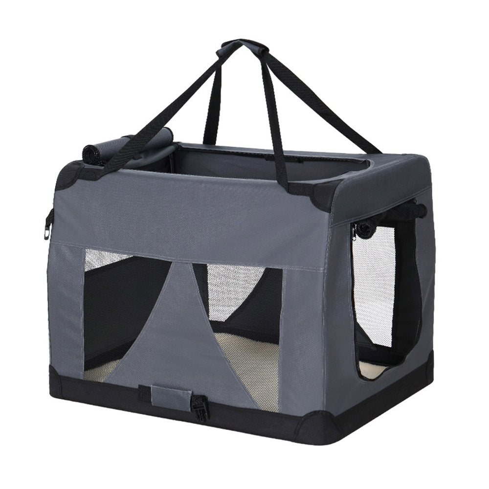 i.Pet Pet Carrier Soft Crate Dog Cat Travel 82x58CM Portable Foldable Car XL - SEKSI