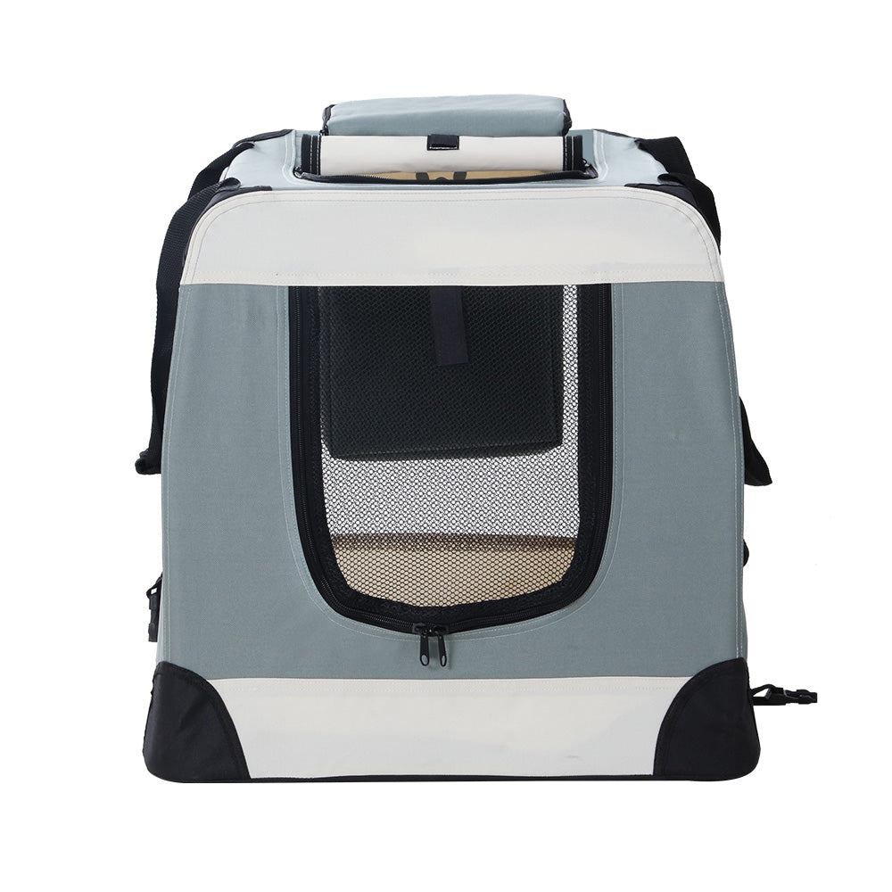 i.Pet Pet Carrier Soft Crate Dog Cat Travel 90x61CM Portable Foldable Car 2XL - SEKSI