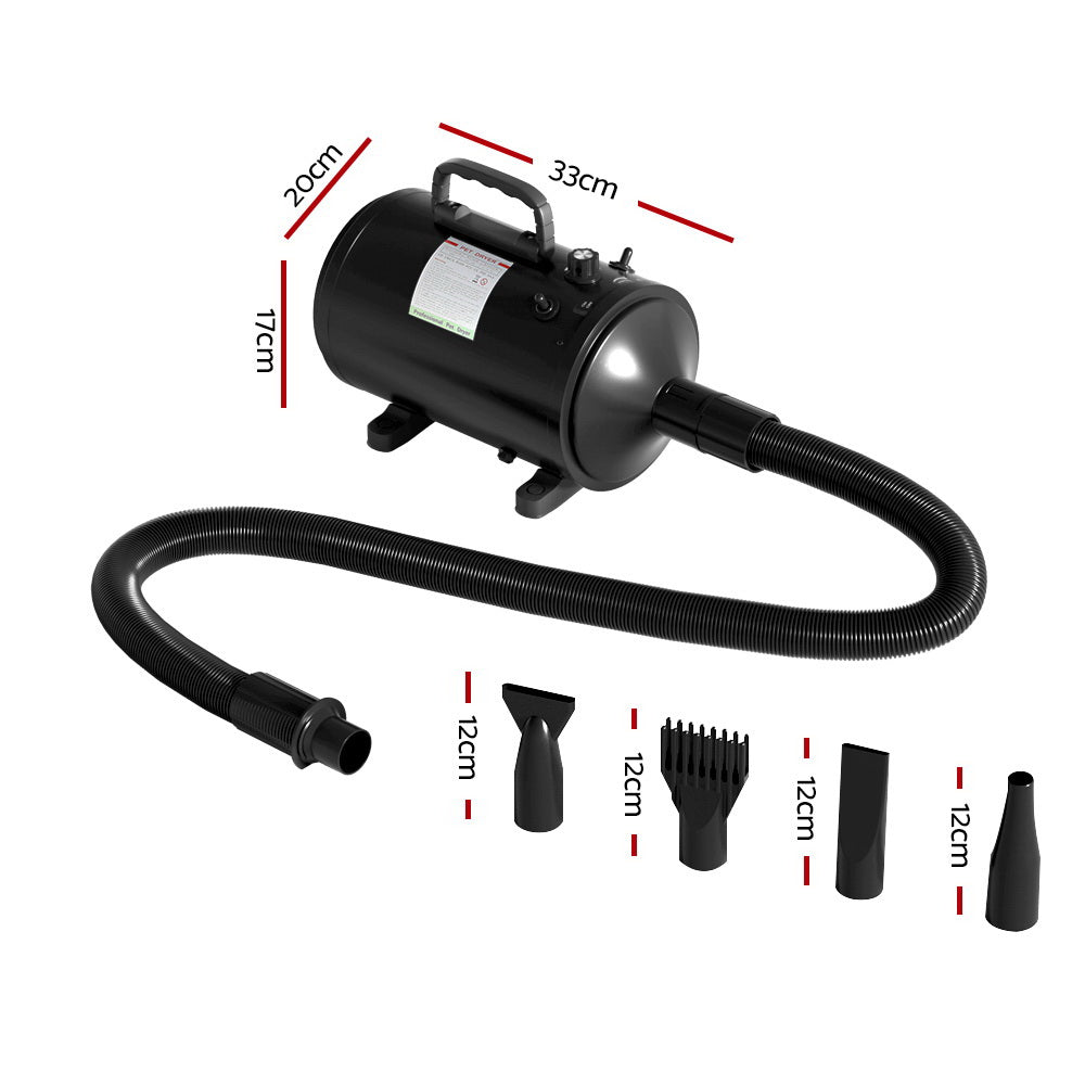 i.Pet Pet Hair Dryer Dog Cat Grooming Speed Blower Hairdryer Heater Low Noise - SEKSI