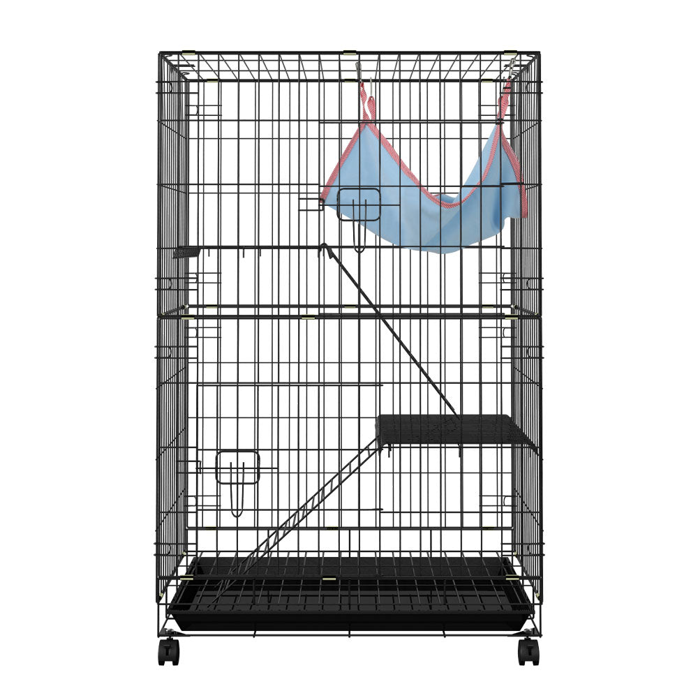 i.Pet Rabbit Cage 100cm Hutch 3 Level Indoor Guinea Pig Ferret - SEKSI
