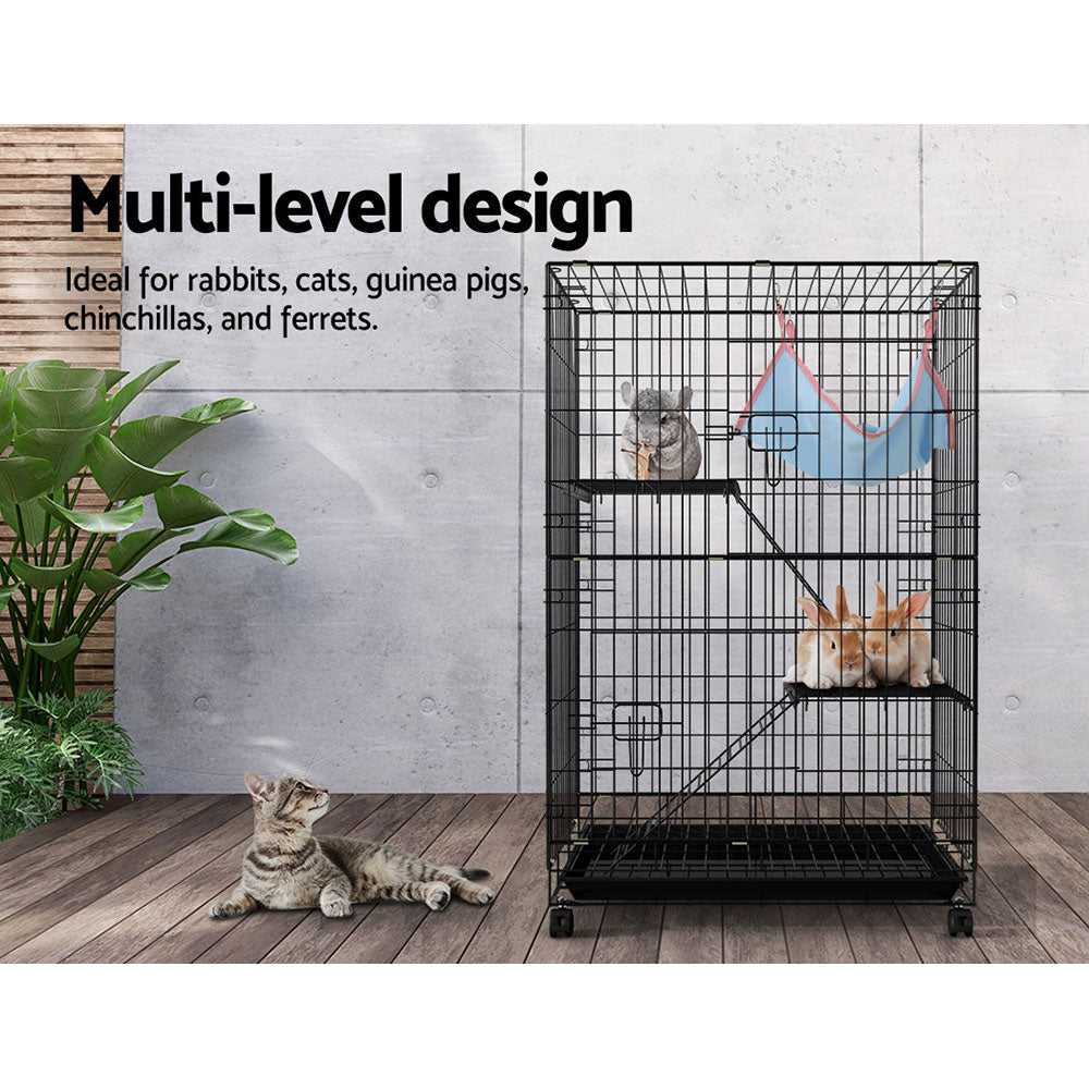 i.Pet Rabbit Cage 100cm Hutch 3 Level Indoor Guinea Pig Ferret - SEKSI