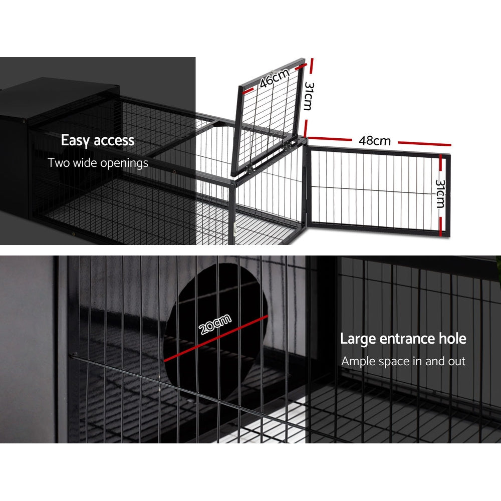 i.Pet Rabbit Cage 122x52cm Hutch Enclosure Carrier Metal - SEKSI