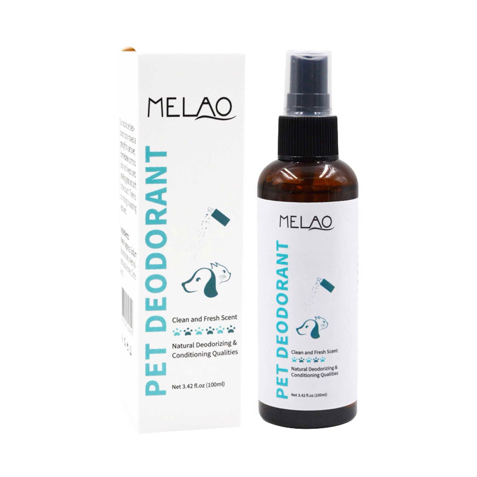100ml Pet Deodorant - Dog Cat Spray Natural Conditioning Scented Deodorizer Melao - SEKSI