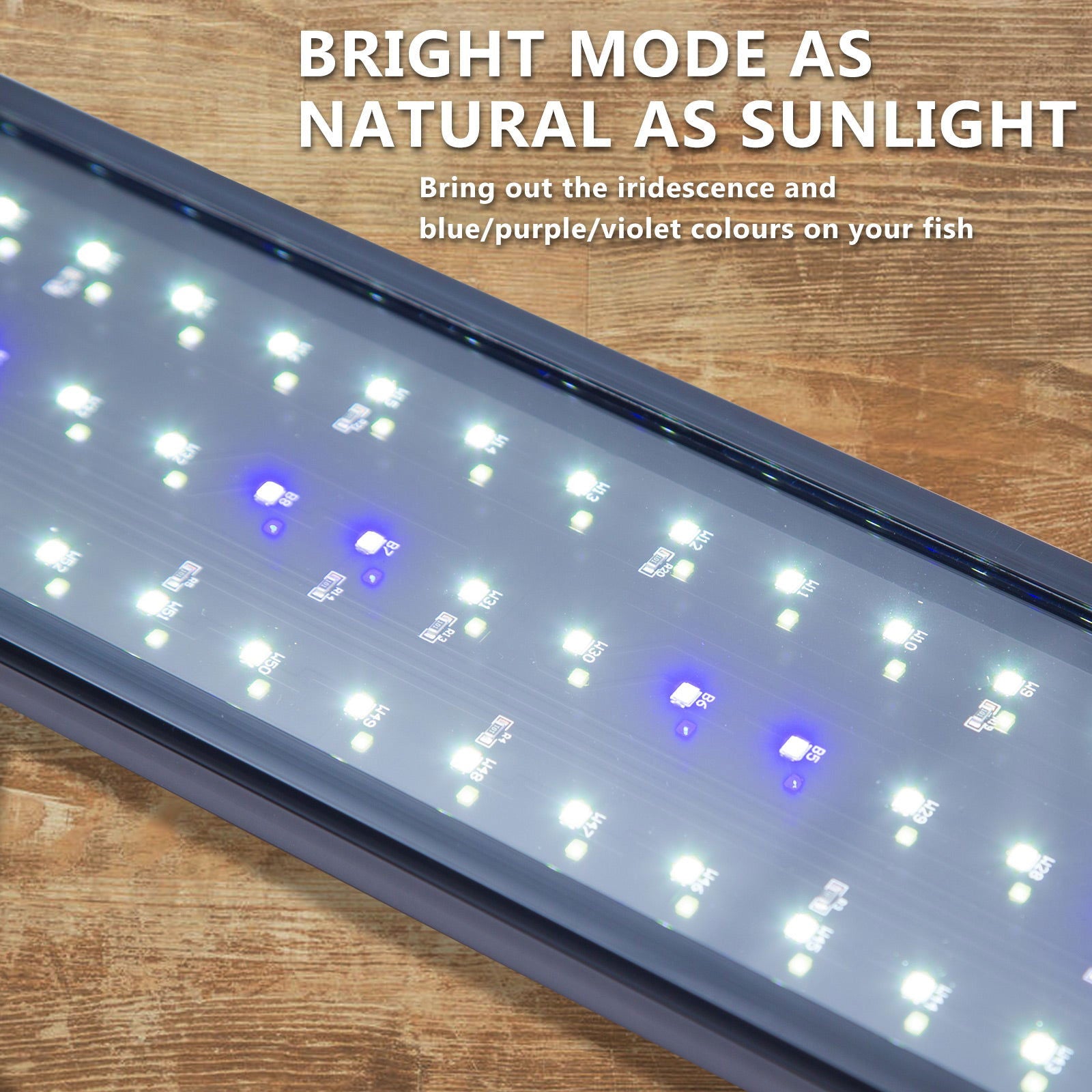 11W Set 2 Aquarium Blue White LED Light for Tank 50-70cm - SEKSI