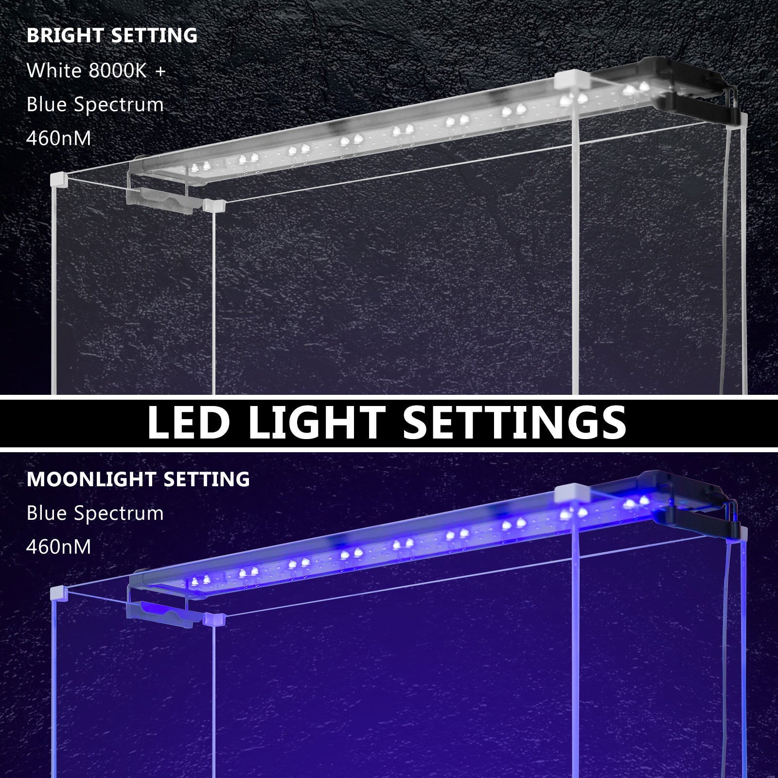 18W Aquarium Blue White LED Light for Tank 75-95cm - SEKSI