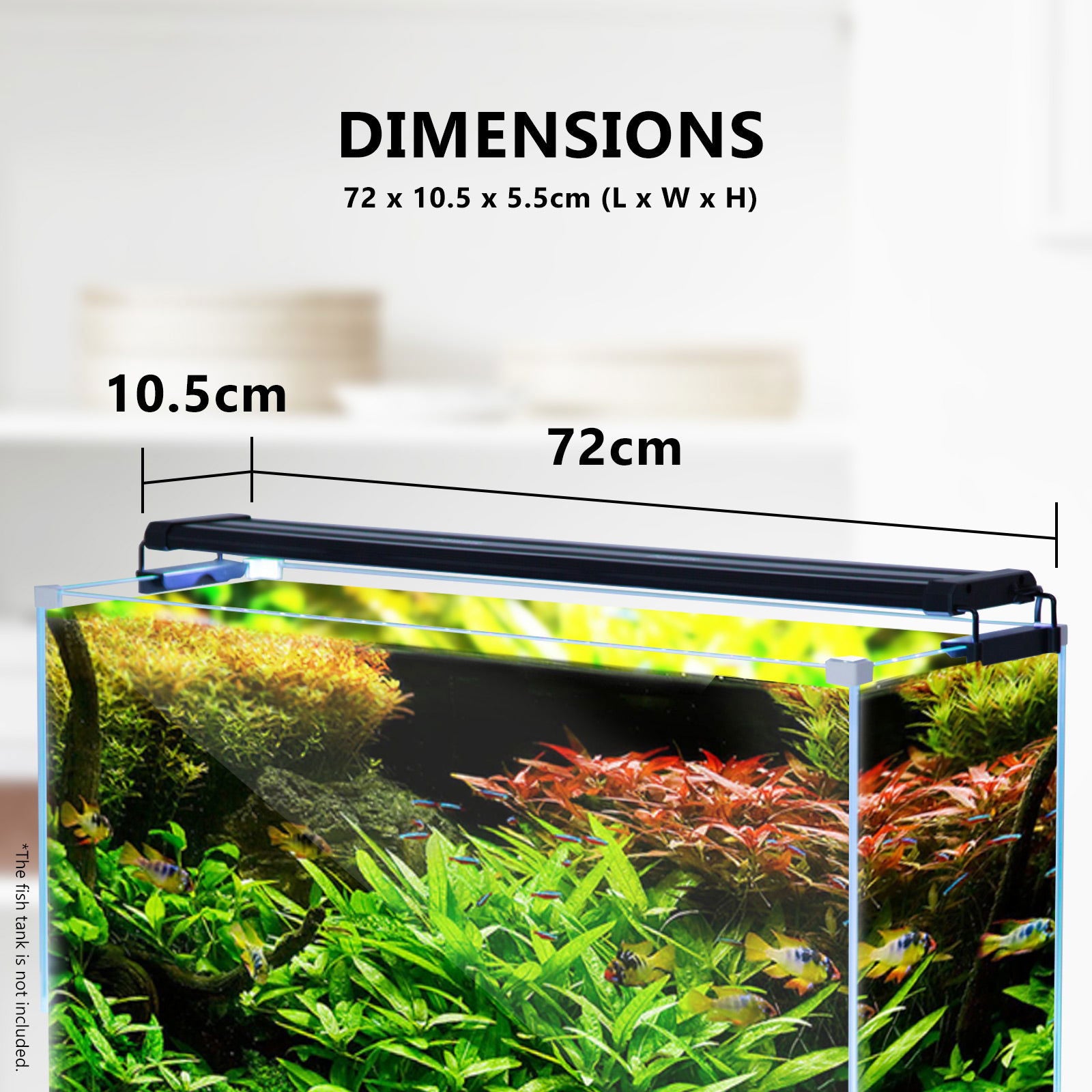 18W Aquarium Blue White LED Light for Tank 75-95cm - SEKSI