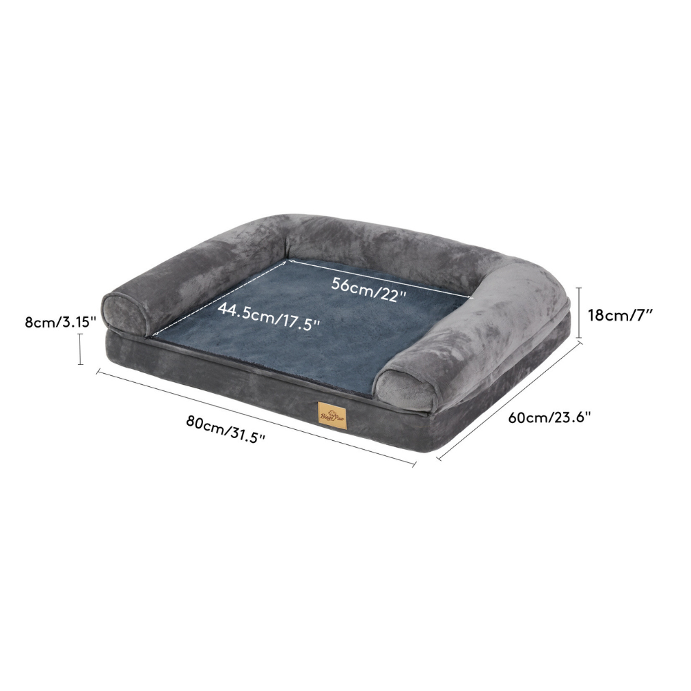 Cozy Extra Large Dog Bed with Waterproof Cover and Bolster_9