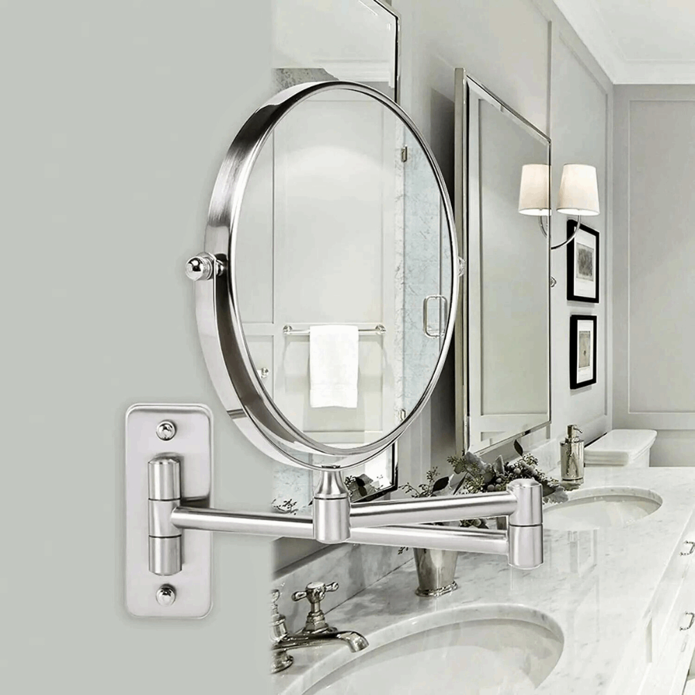 Double-Sided 5X/10X Magnifying Makeup Mirror with Swivel Arm for Optimal Viewing Angle_6