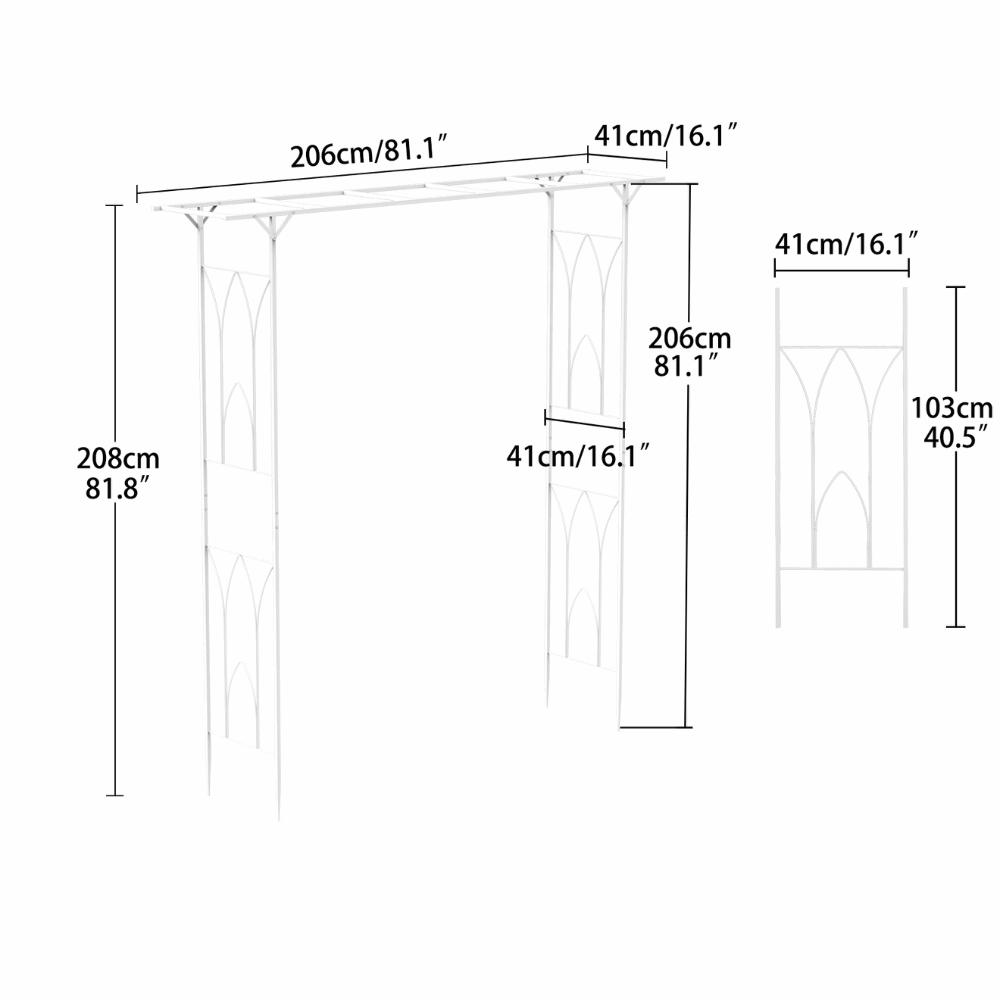 Stereoscopic Garden Arch Arbor Metal Wedding Arch Decor Pergola Trellis_9