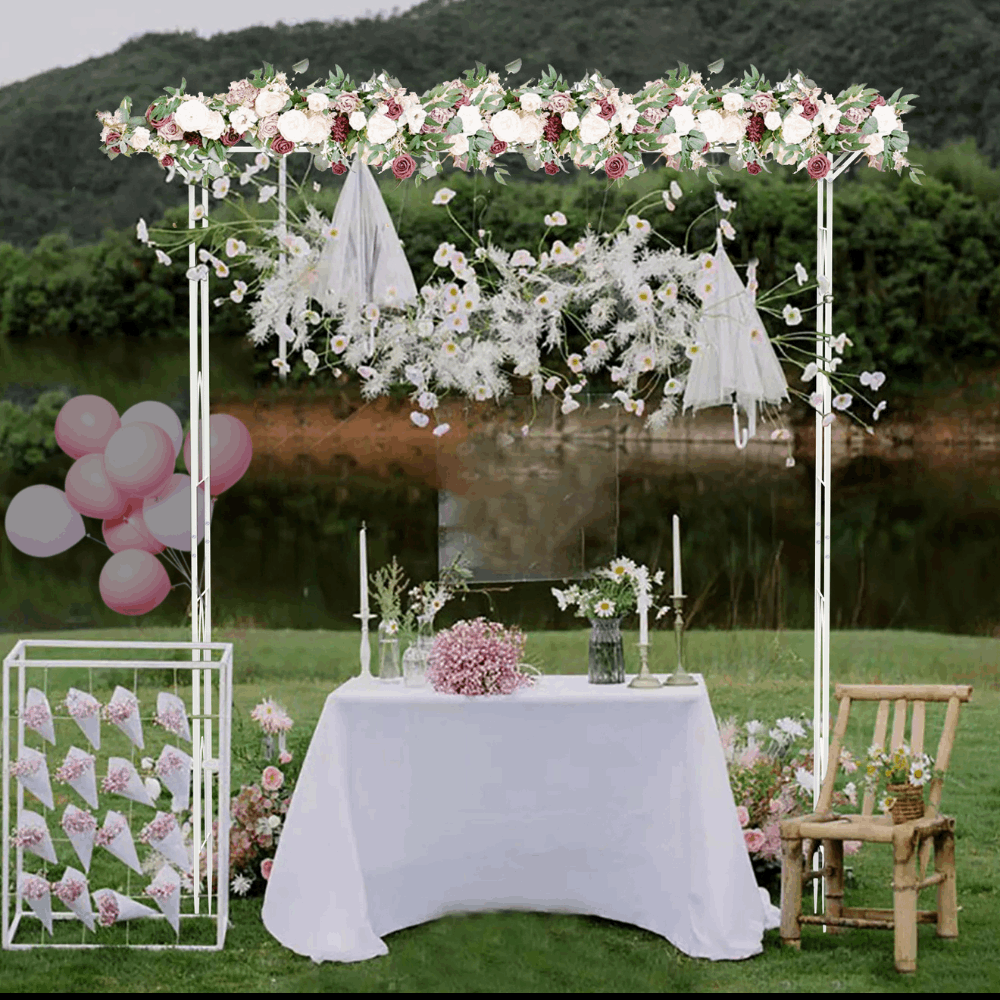 Stereoscopic Garden Arch Arbor Metal Wedding Arch Decor Pergola Trellis_2