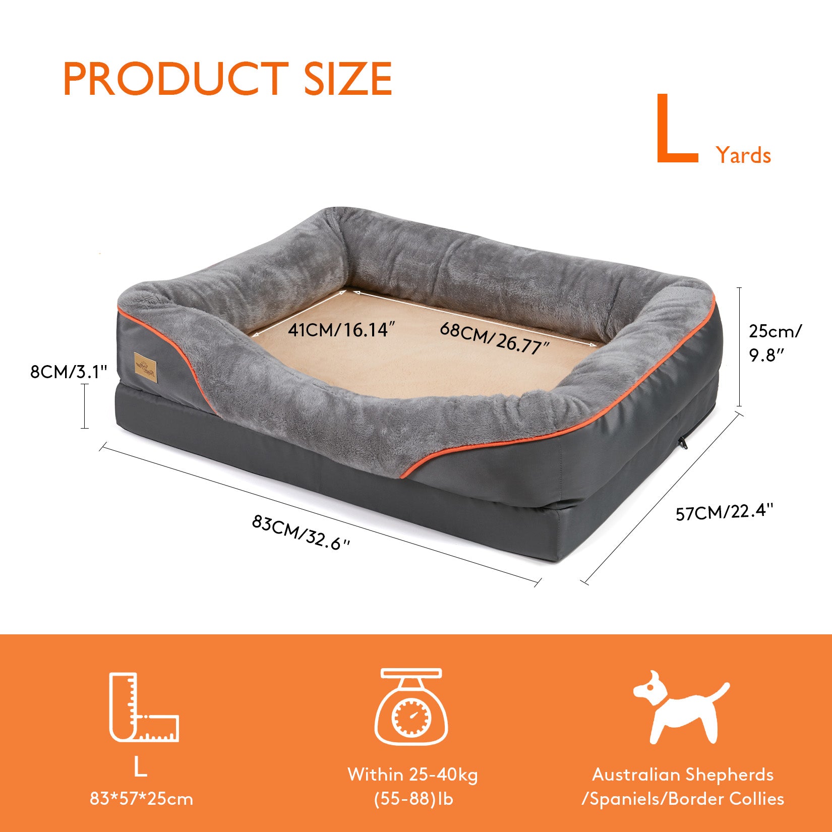 Jumbo Orthopedic Dog Bed Elevated Cushion Warm Waterproof Mattress_7