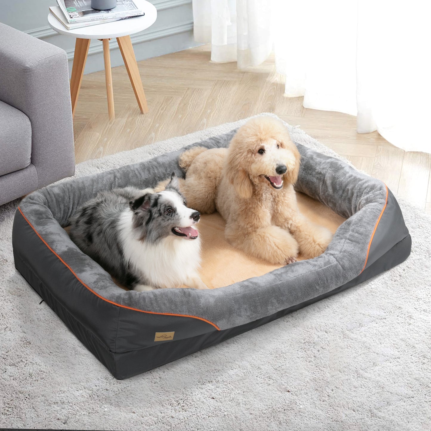 Jumbo Orthopedic Dog Bed Elevated Cushion Warm Waterproof Mattress_5