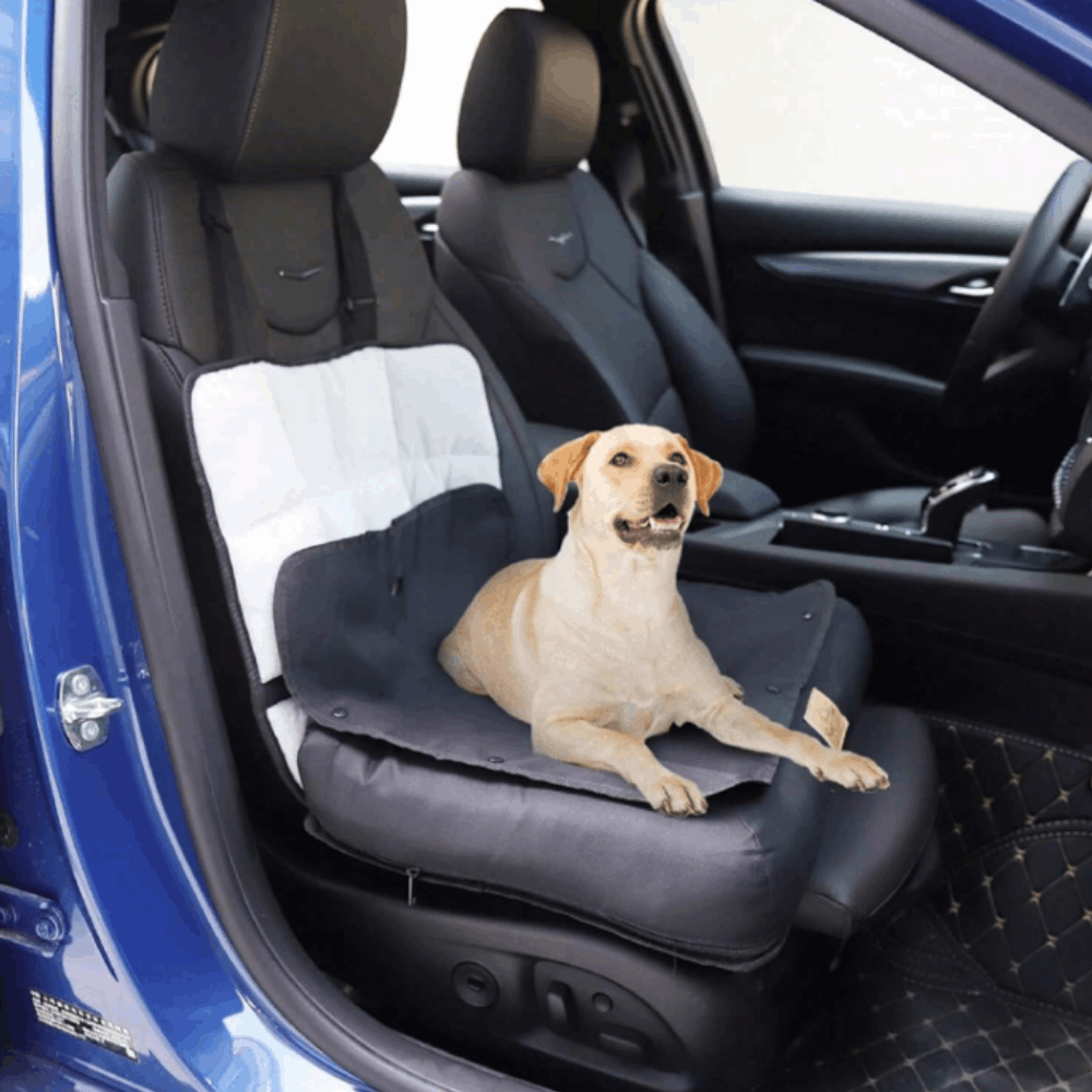 Car Seat Bed Waterproof Pet Cushion Mat with Removable Cover and Safety Belt_1