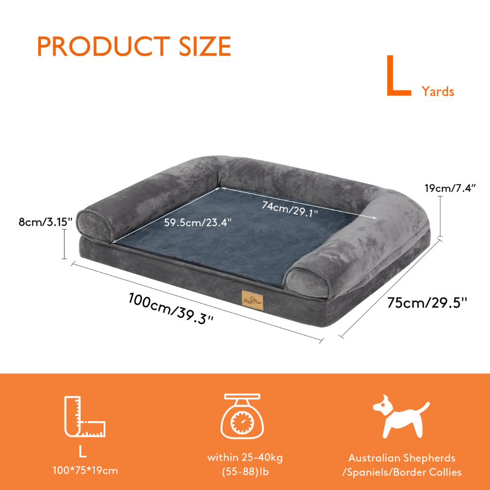 Orthopedic Pet Mattress Couch Sleeping Bed Cushion with Removable Washable Cover_9