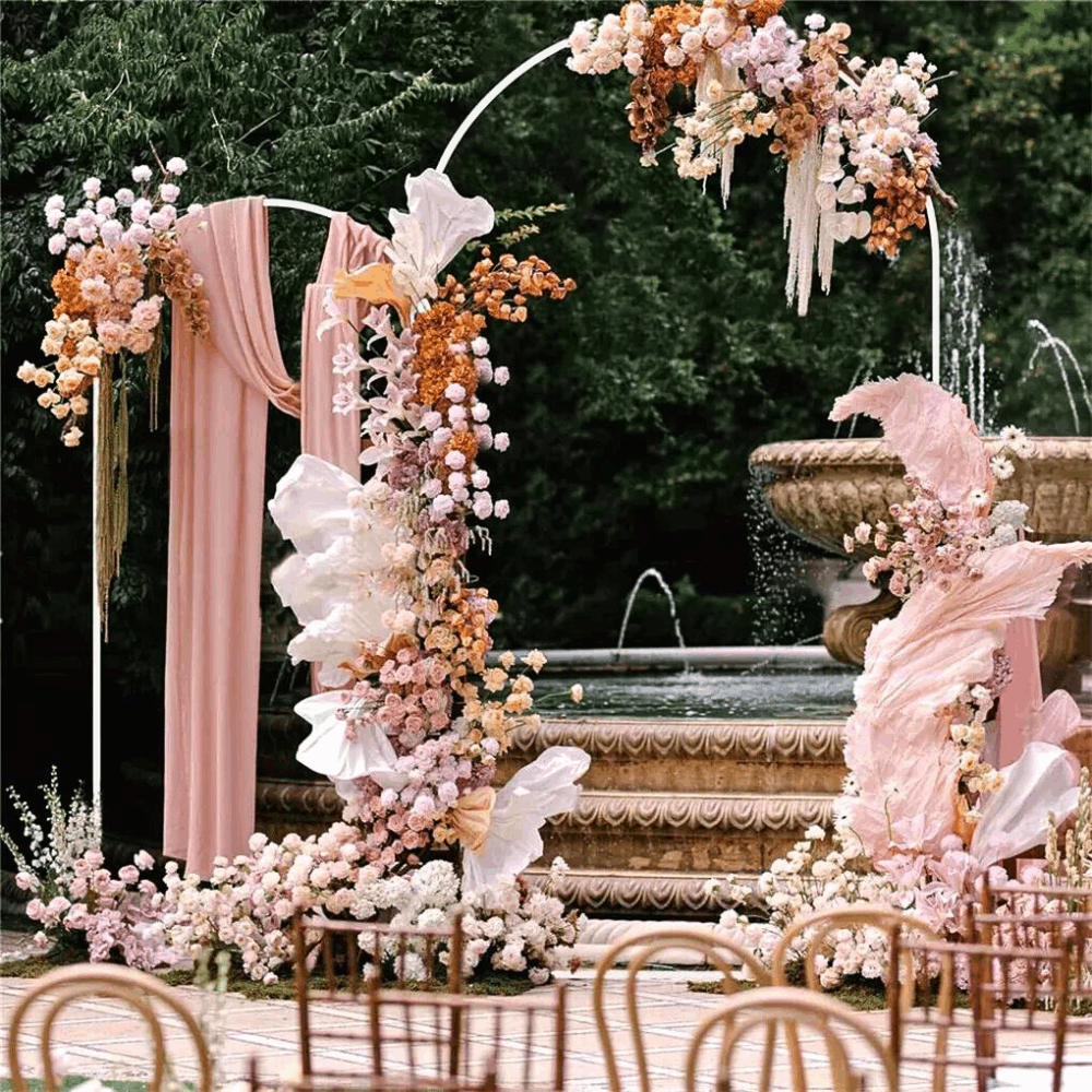 Set of 3 Wedding Metal Backdrop Arch Balloon Frame_7