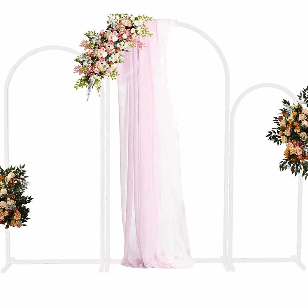 Set of 3 Wedding Metal Backdrop Arch Balloon Frame_8