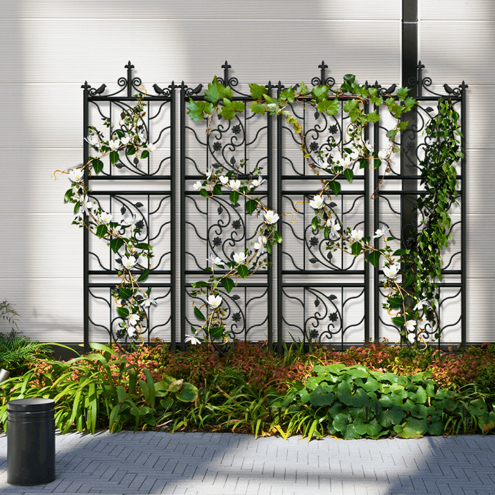 Metal Garden Trellis Tall Plant Climbing Lattice Fence_0