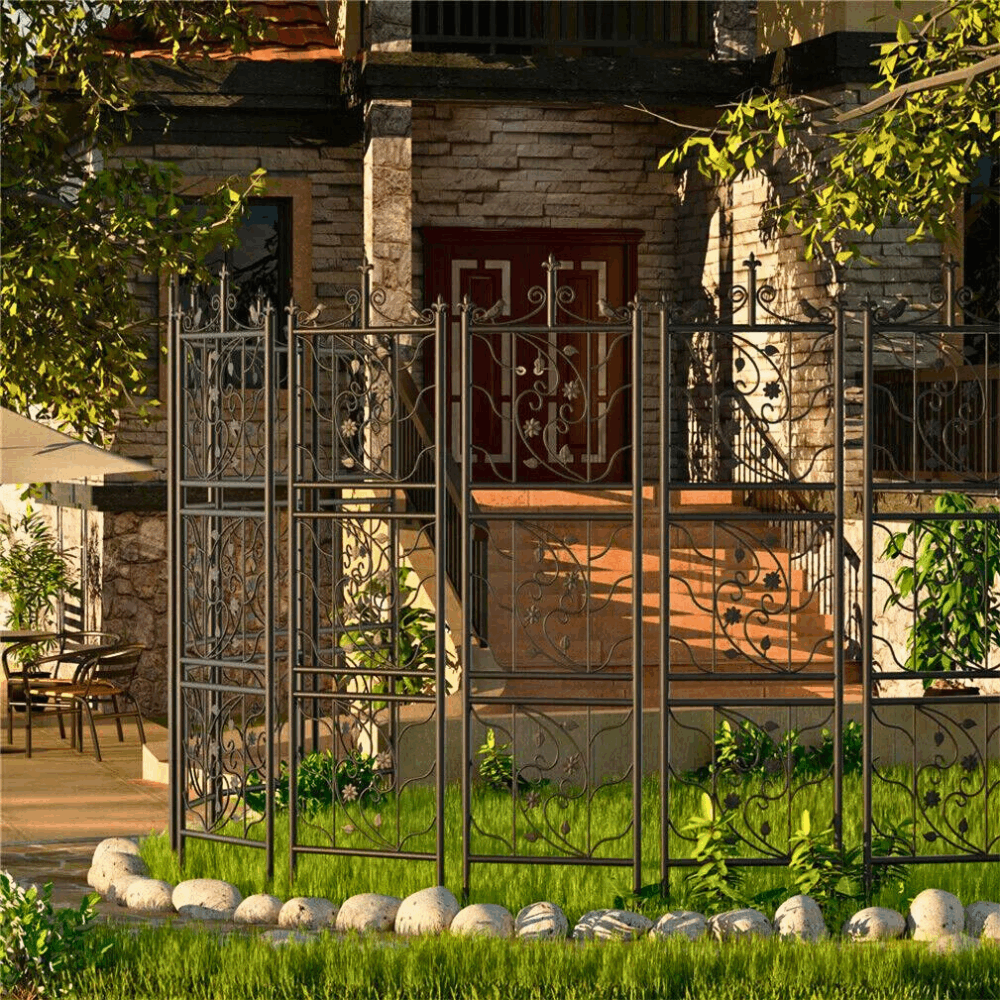 Metal Garden Trellis Tall Plant Climbing Lattice Fence_2