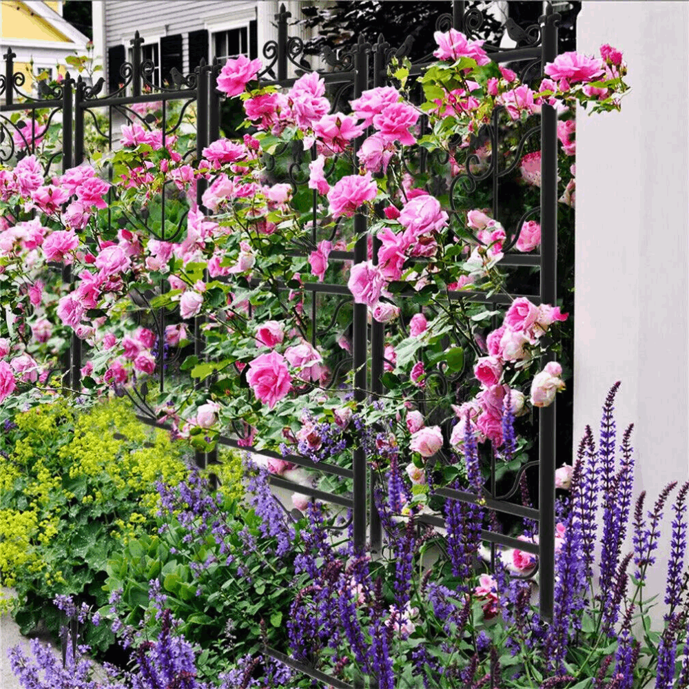 Metal Garden Trellis Tall Plant Climbing Lattice Fence_4