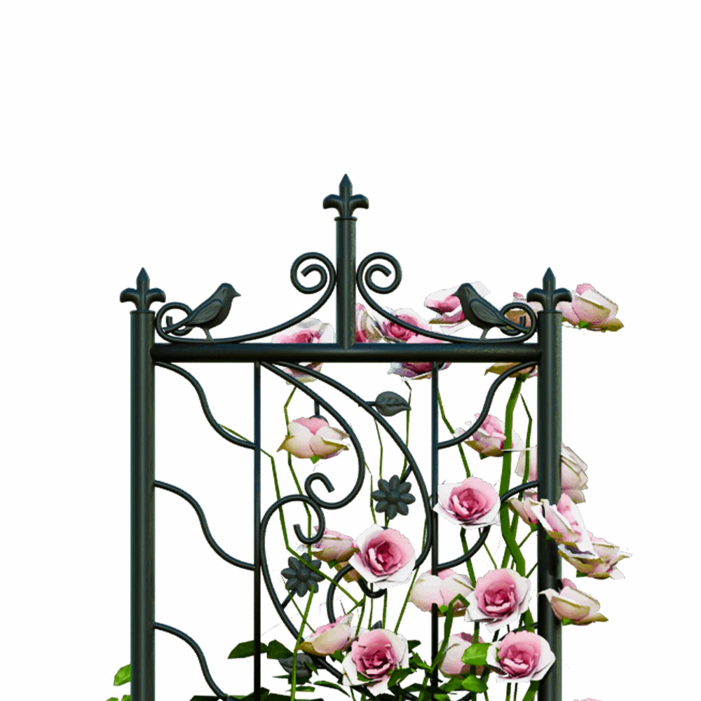 Metal Garden Trellis Tall Plant Climbing Lattice Fence_6