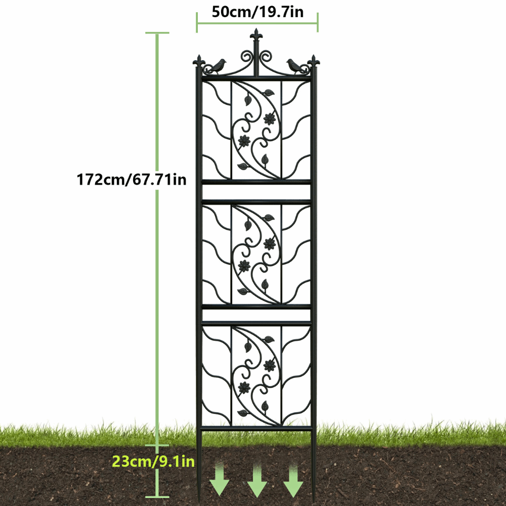 Metal Garden Trellis Tall Plant Climbing Lattice Fence_7