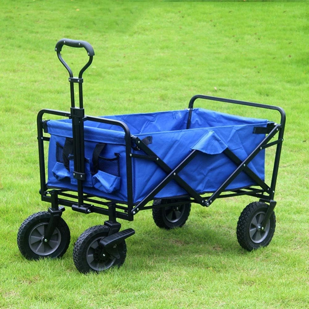 Folding Wagon Cart with Adjustable Handle Bar and Removable Canopy_1