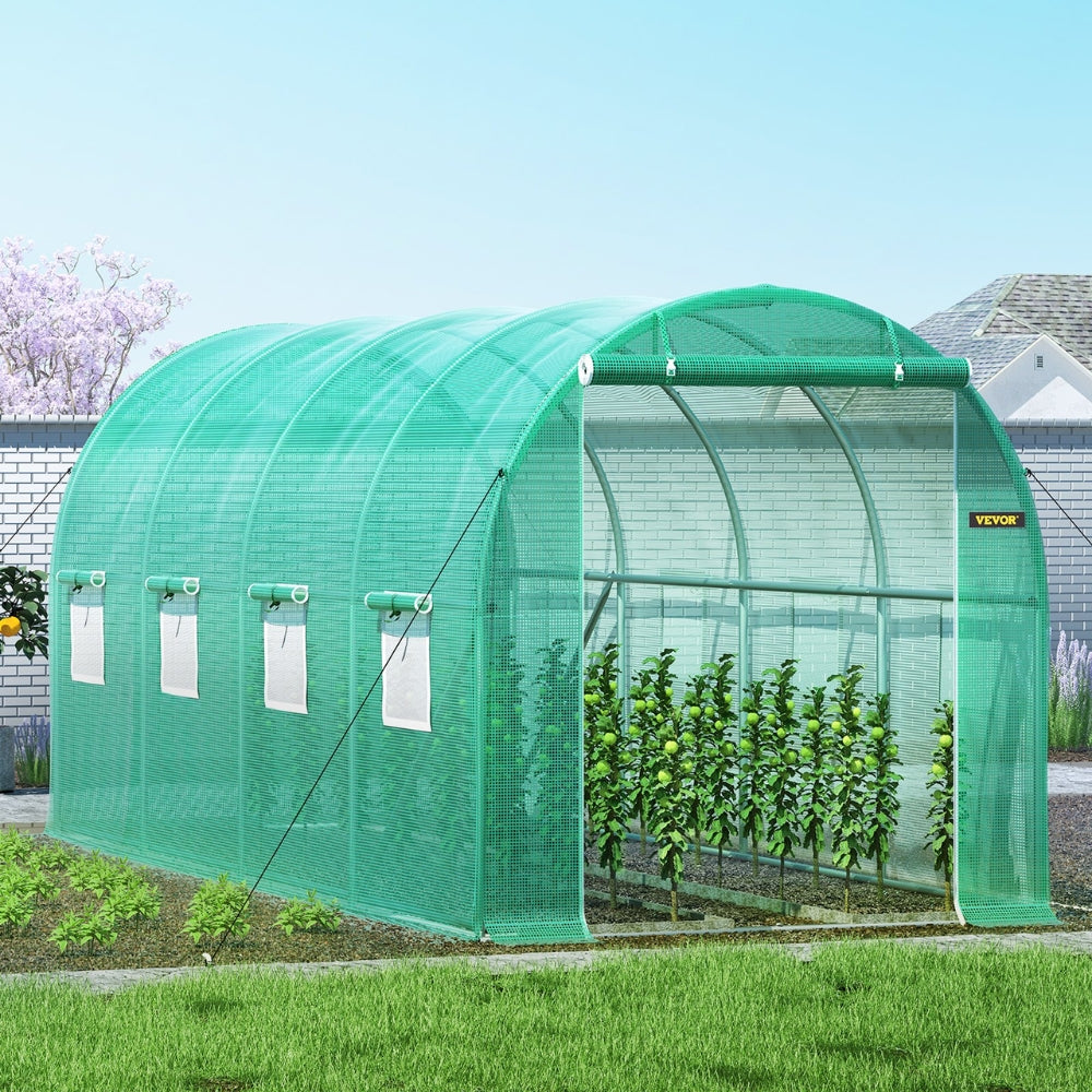 Walk-in Tunnel Greenhouse Galvanized Frame & Waterproof Cover_0