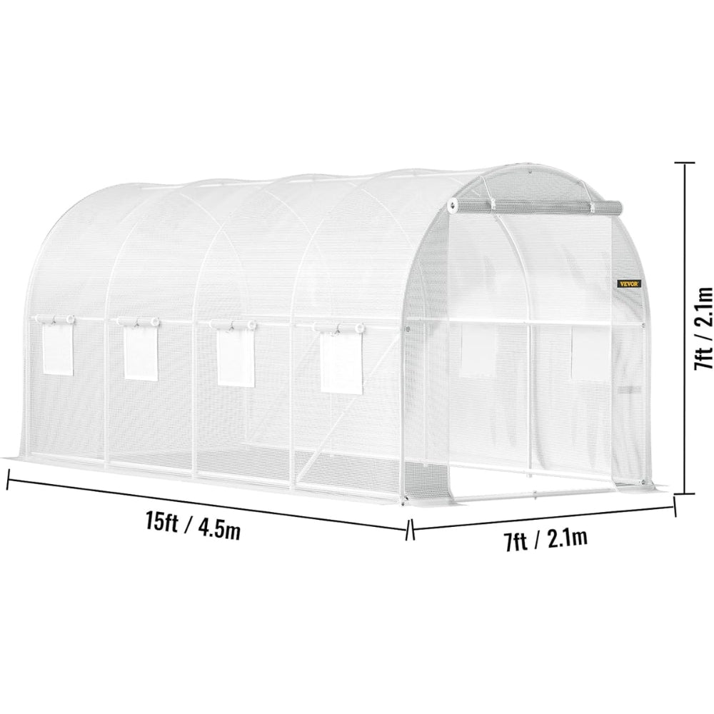 Walk-in Tunnel Greenhouse Galvanized Frame & Waterproof Cover_10