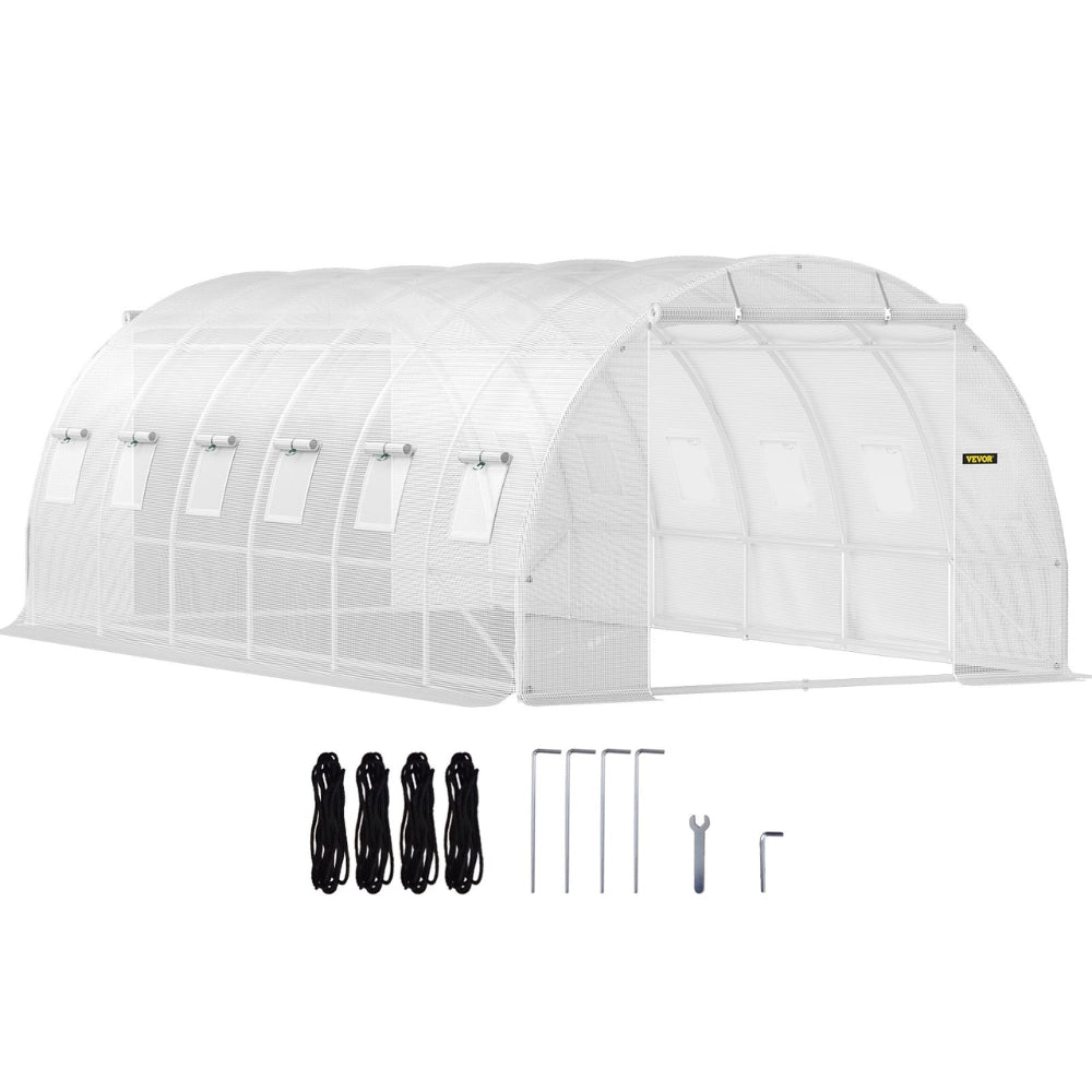 Walk-in Tunnel Greenhouse Galvanized Frame & Waterproof Cover_6