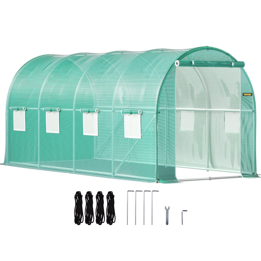 Walk-in Tunnel Greenhouse Galvanized Frame & Waterproof Cover_7