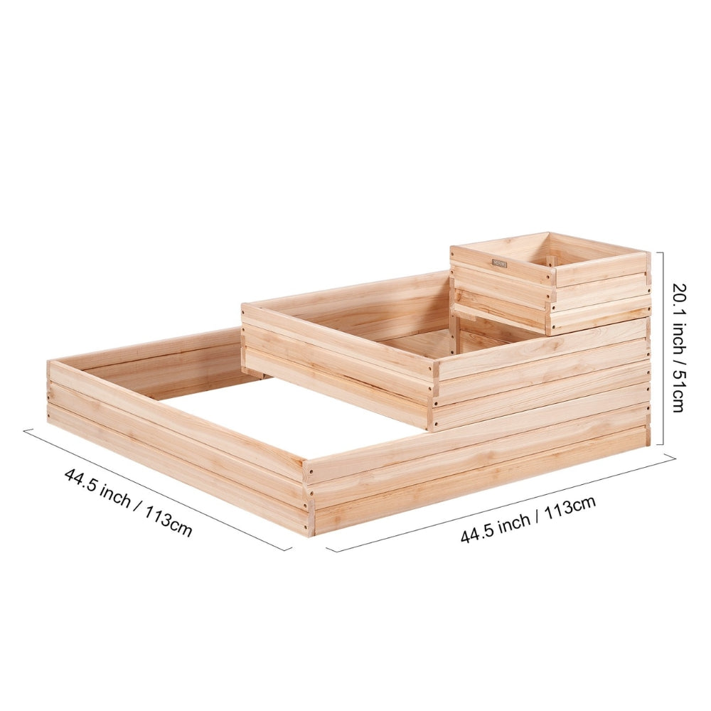 Wooden Raised Garden Bed Planter Box Elevated Floor with Whole Kit and Drainage System_11