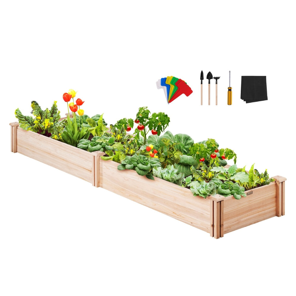 Wooden Raised Garden Bed Planter Box Elevated Floor with Whole Kit and Drainage System_6