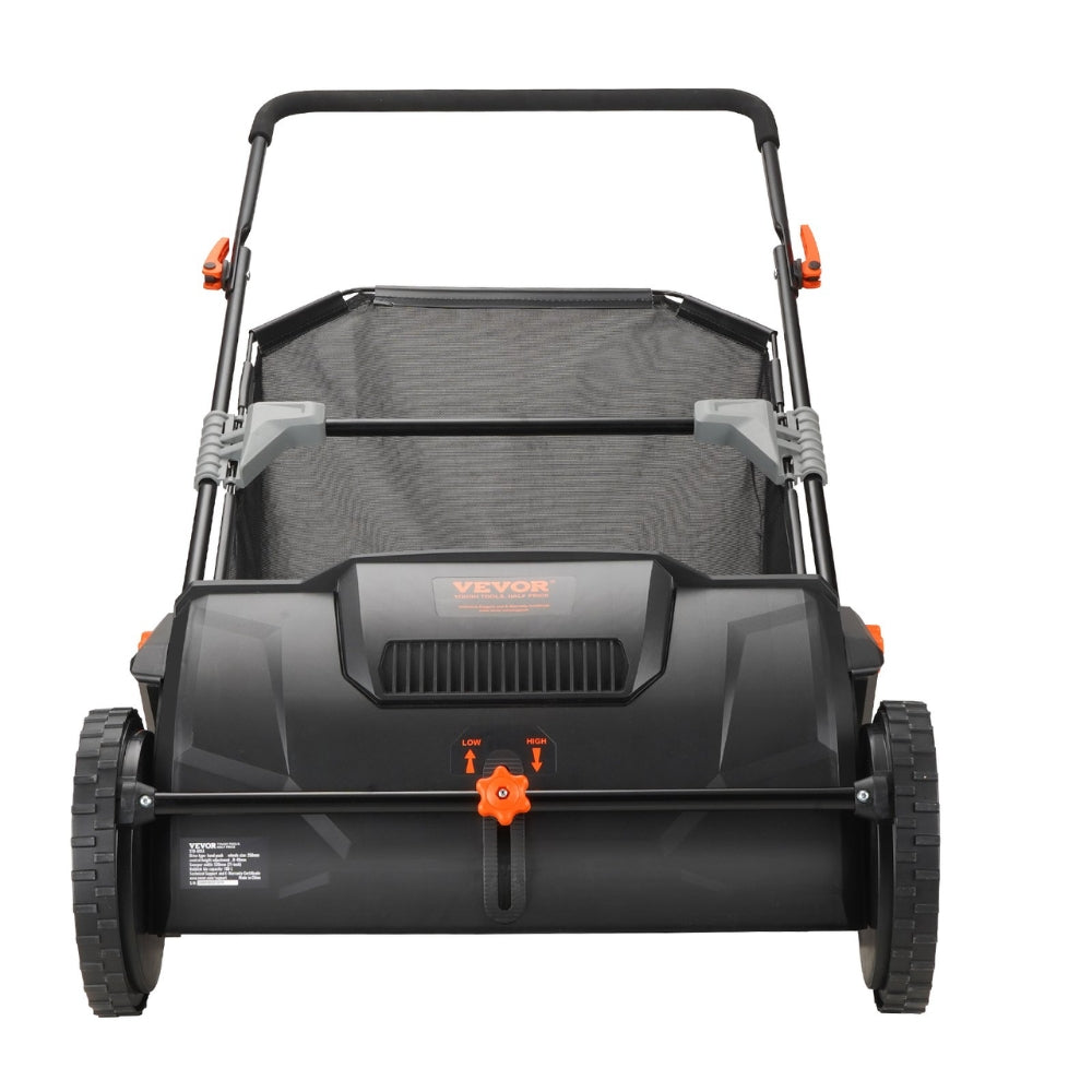 Push Lawn Sweeper with Durable Steel Frame and Large Capacity Hopper Bag_3