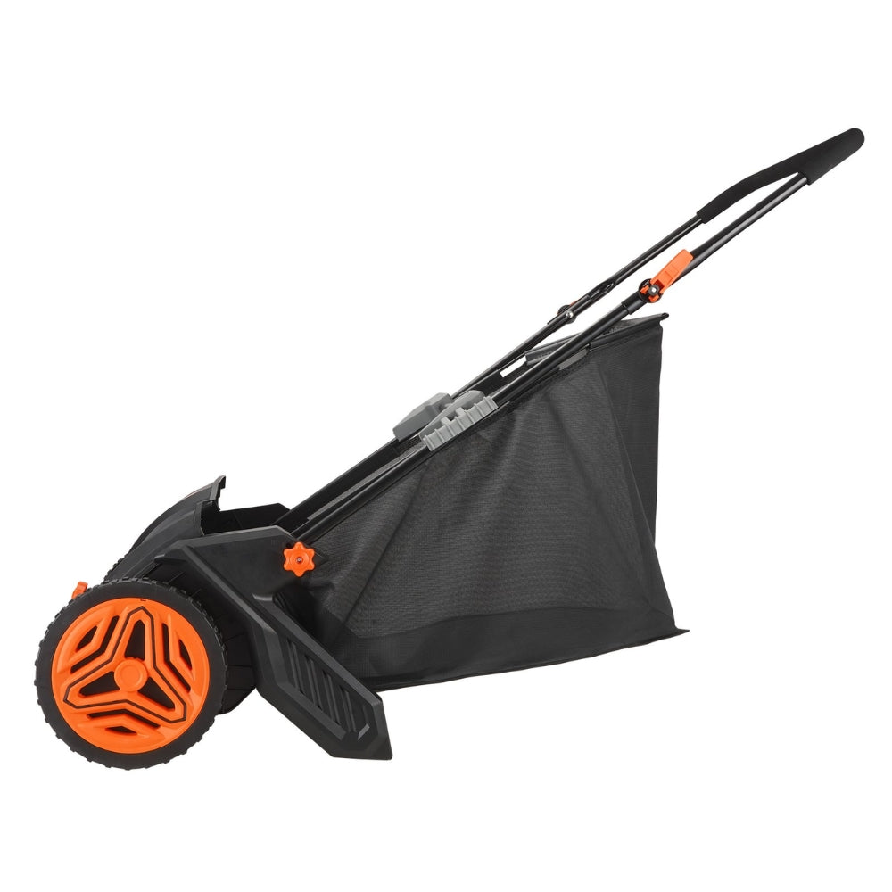 Push Lawn Sweeper with Durable Steel Frame and Large Capacity Hopper Bag_5