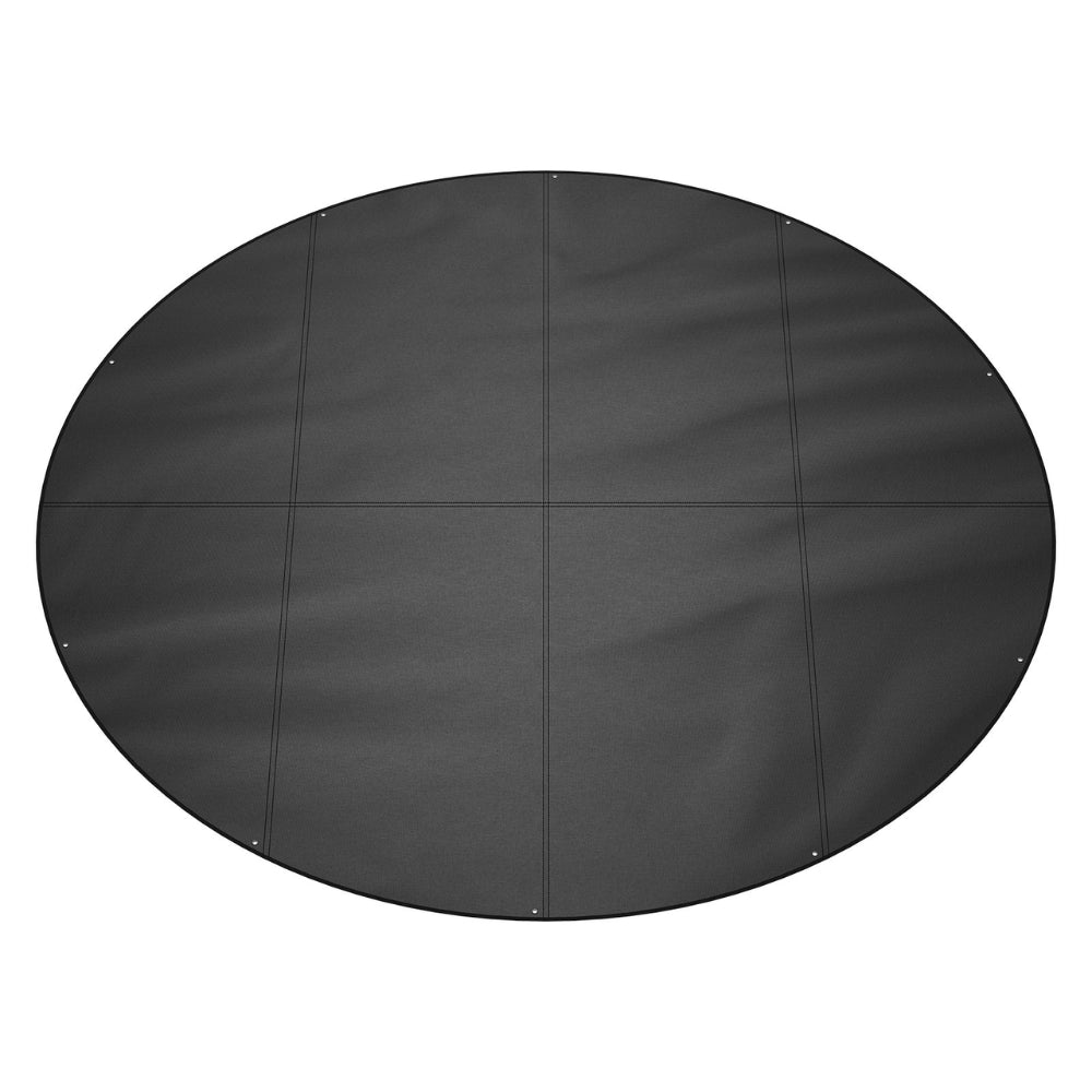 Round Pool Cover Solar Covers for Above Ground Pools Safety Pool Cover with Drawstring Design Black_3