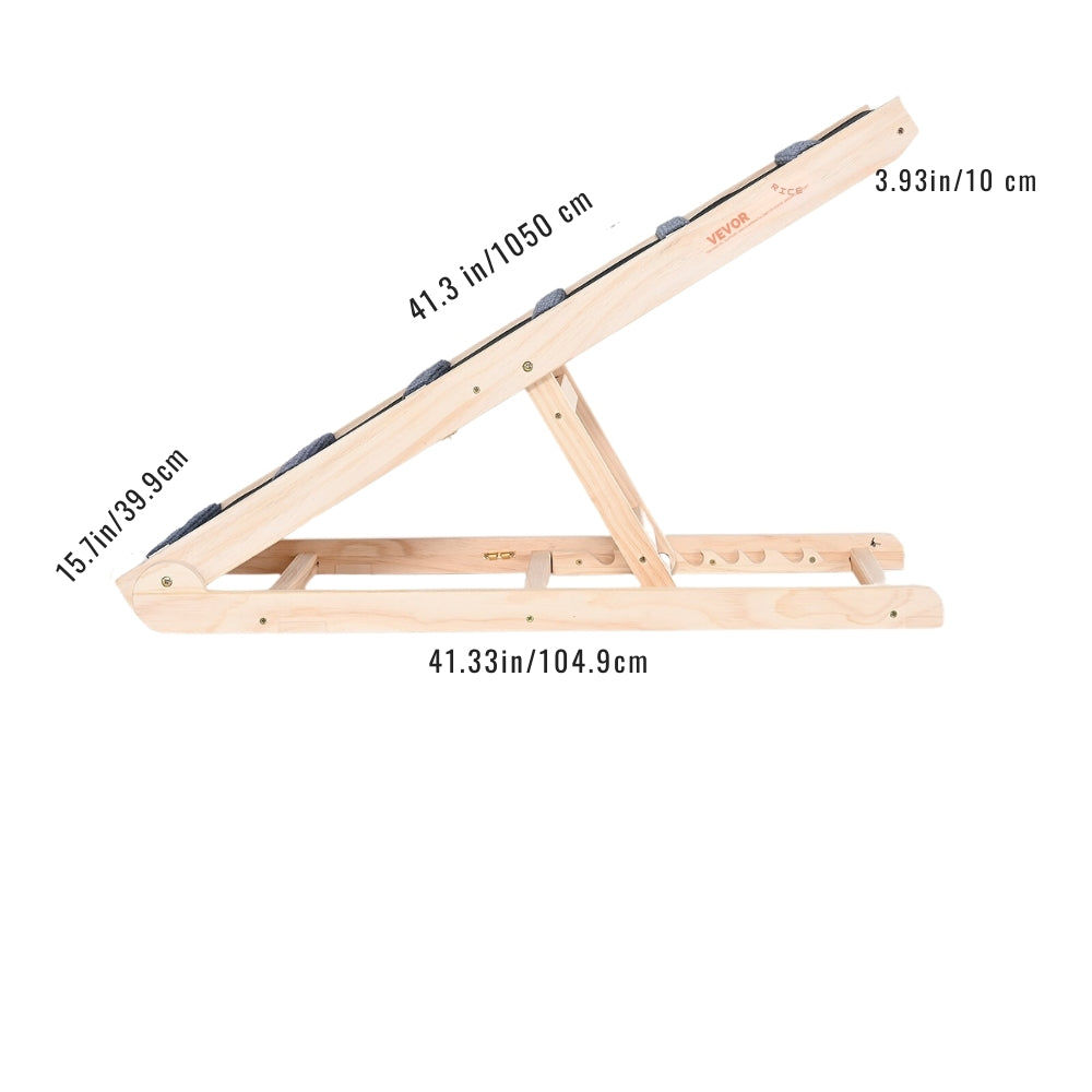 Adjustable Wooden Dog Ramp for Small and Senior Dog_8