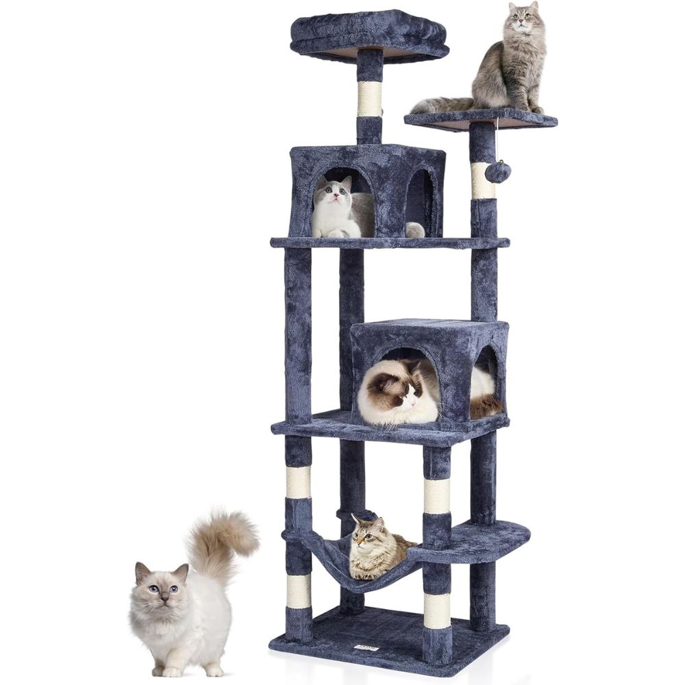 Cat Tower with 2 Cat Condos Sisal Scratching Post_2