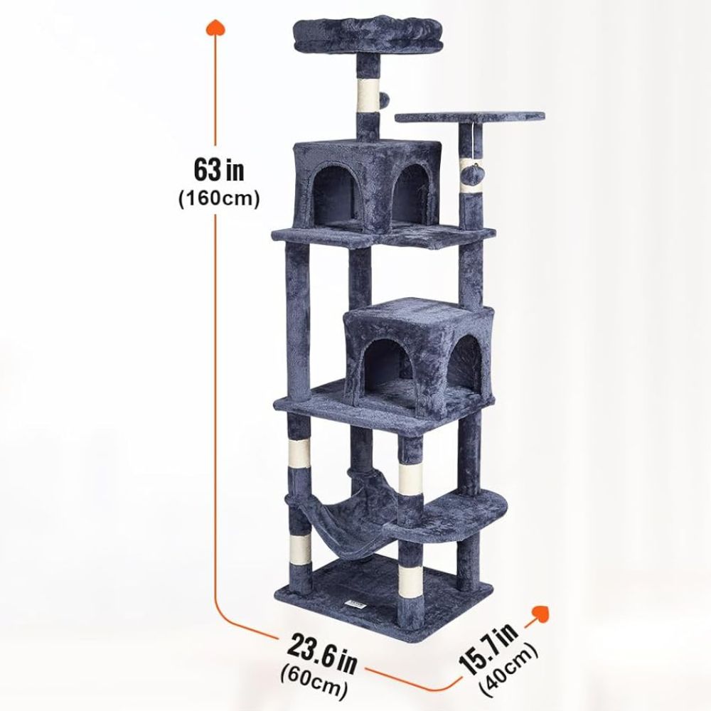 Cat Tower with 2 Cat Condos Sisal Scratching Post_6