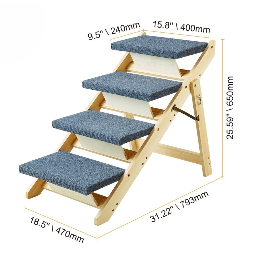 2 in 1 Foldable Pet Steps Ramp for Small to Large Dogs_11