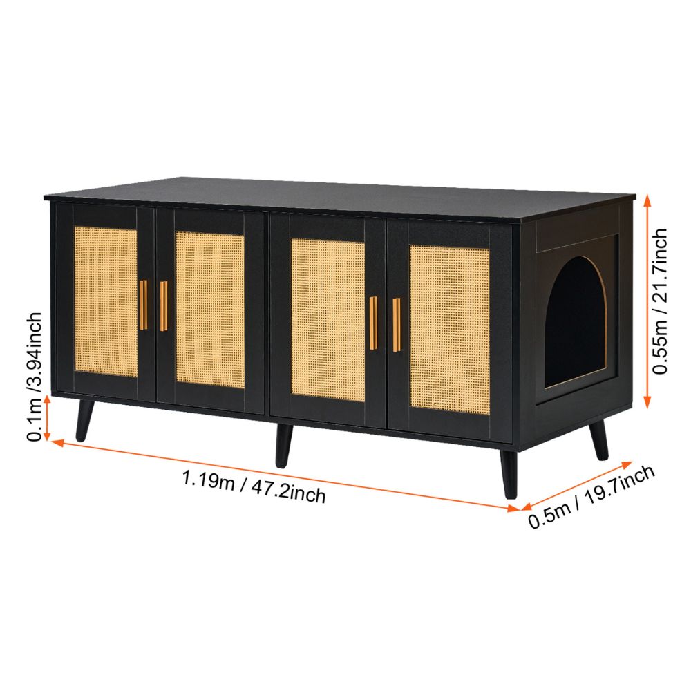 Cat Litter Box Enclosure for 2 Cats Litter Box Furniture_12