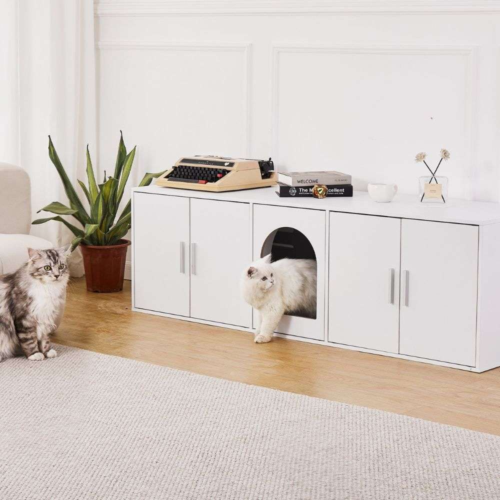 Cat Litter Box Enclosure for 2 Cats Litter Box Furniture_1