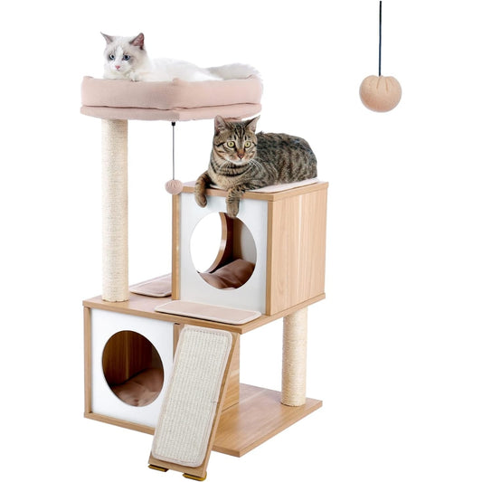 Cat Tree House with Scratching Board_0