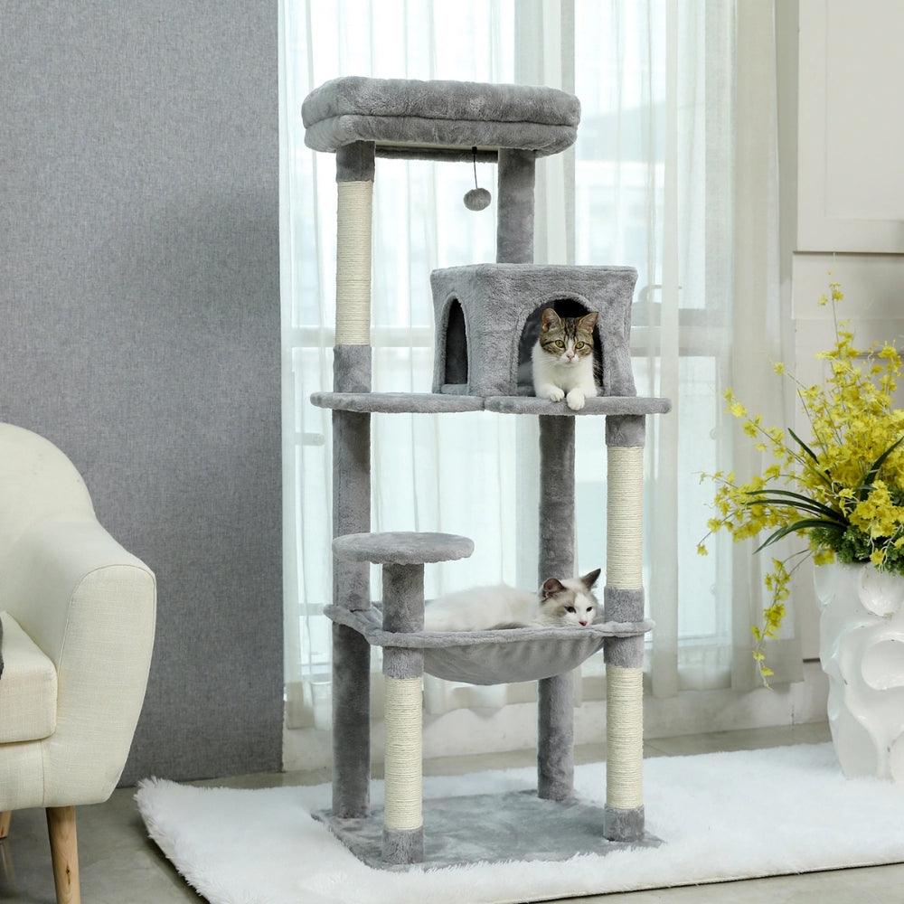 Cat Tree House Condo Cat’s Activity Center with Double Condo_11