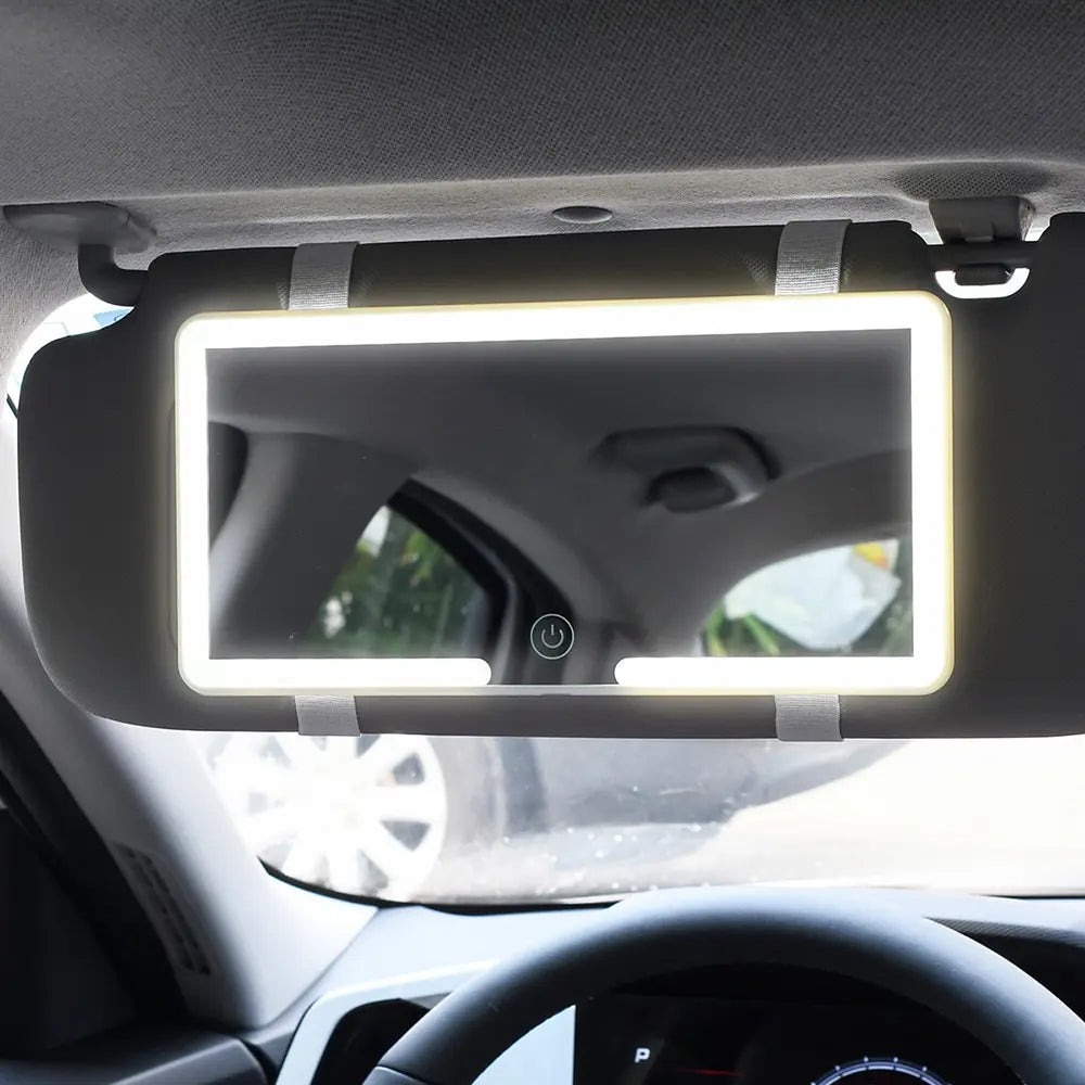 Car Interior Mirrors Sun Visor Plate LED HD Makeup Mirror