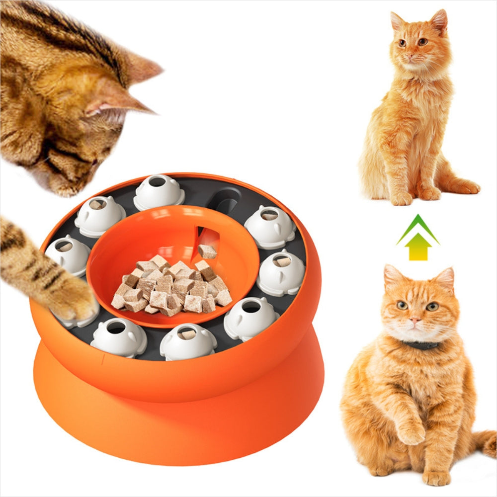 Slow Feeder Cat Bowl Cat Stomach Healthy Slanted Design Multifunction Pet Feed Bowl_2