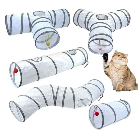 White Cat Tunnel Toy Pet Supplies Cross Border Playground For Cats Toys_0