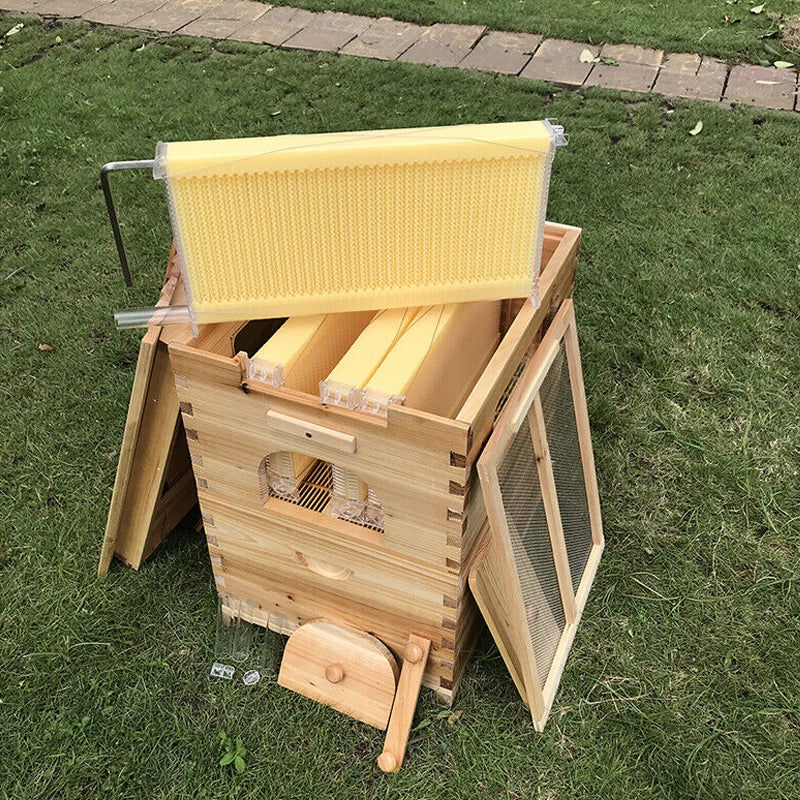 7 Pcs Unassembled Sheets Beehive Wooden Frames Beekeeping Supplies - SEKSI