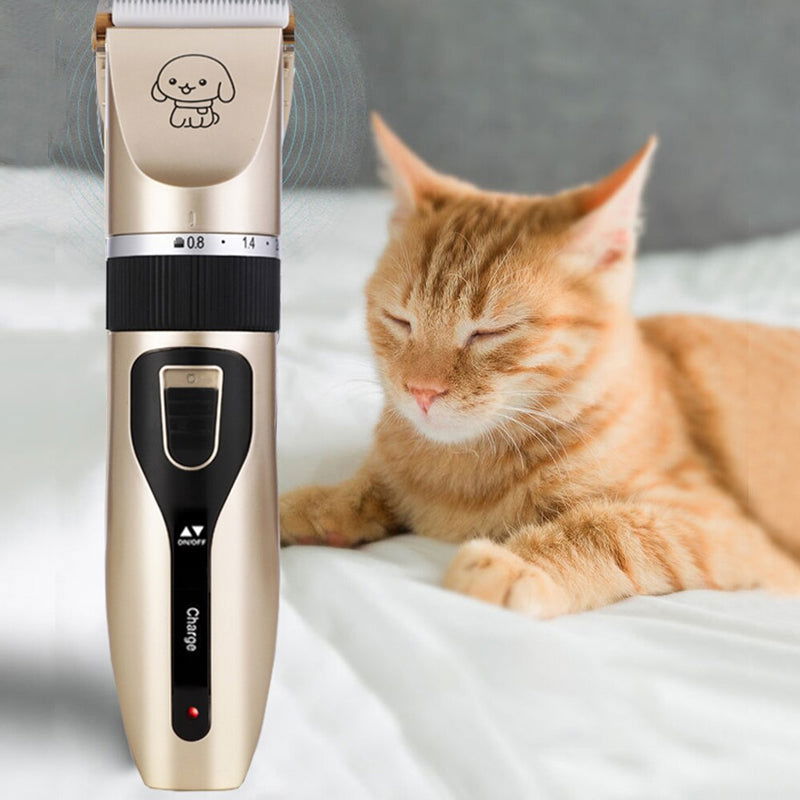 Cat Dog Pet Clippers Hair Electric Clipper Grooming Trimmer Shaver Cordless Kit - SEKSI