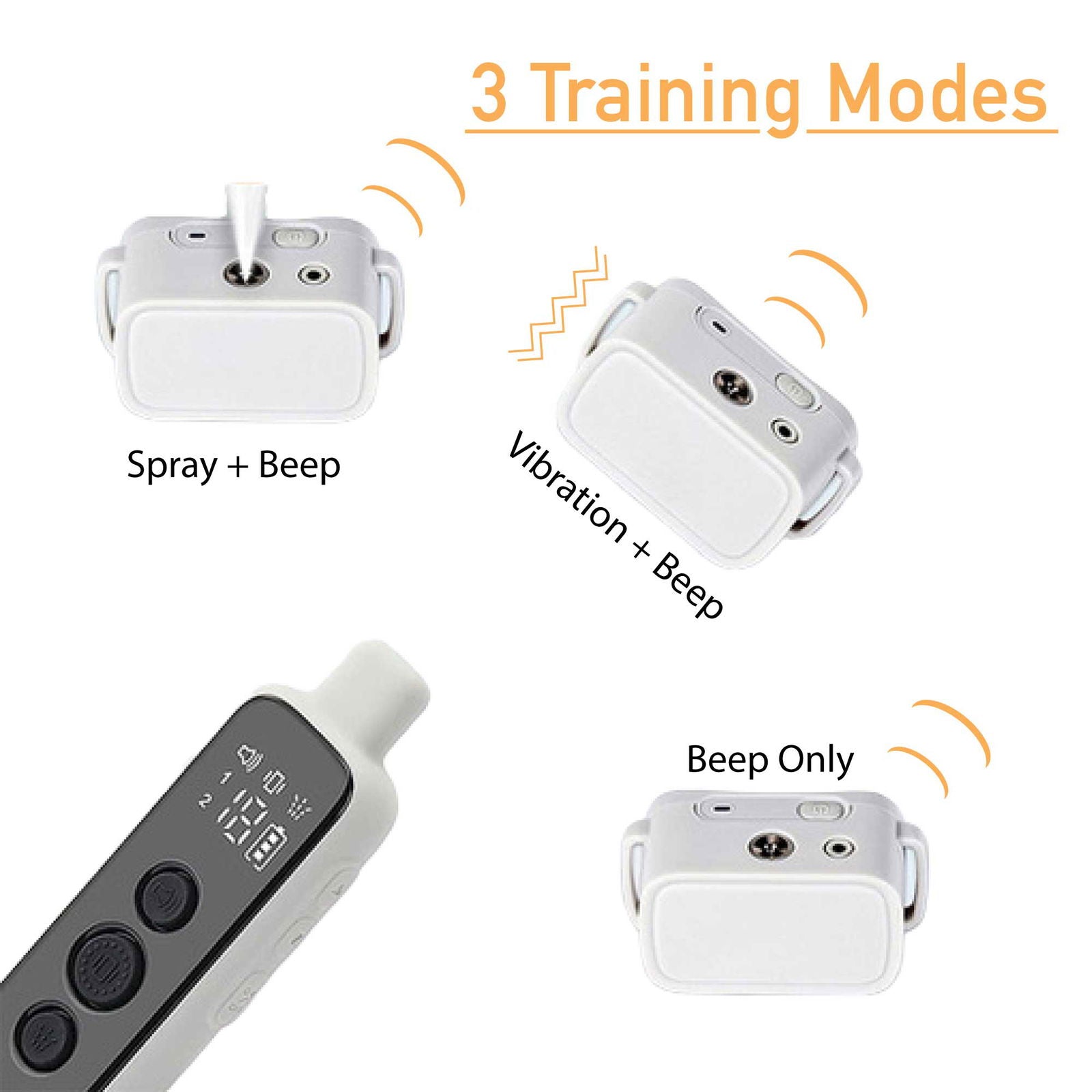 Dog Bark Collar - Rechargeable Remote Citronella Mist Spray Trainer - SEKSI