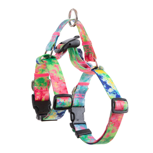 Dog Double-Lined Straps Harness Adjustable L SWEET GREEN - SEKSI